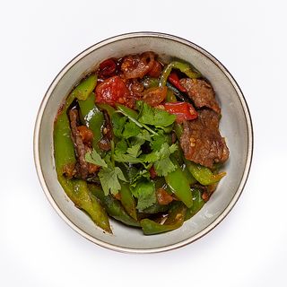 Перец жареный с мясом