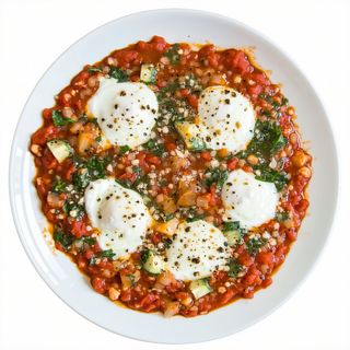 Menemen mozzarella si legume