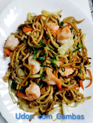 52.Udon com Gambas（虾炒乌冬面）