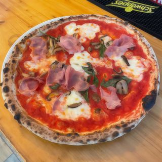 Margherita prosciutto e funghi