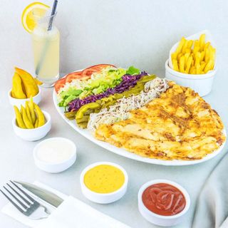 Meniu farfurie mare pui