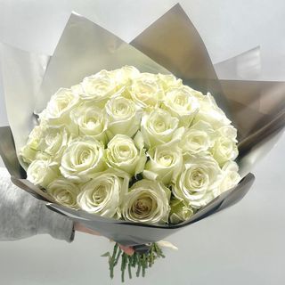 Bouquet De 35 Roses Blanches