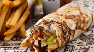 Sandwich Chawarma+Soda+frites +mhalbia