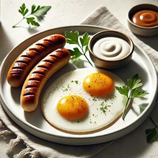 Яичница с сосиской 