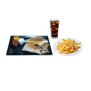 Oferta de taco kebab + patatas + bebida