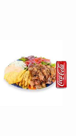 Merida gyros porc + Coca Cola