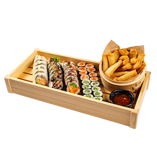 Zestaw Sushi & Crunch 34 szt + 16 szt spring rolls