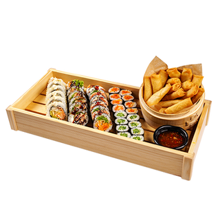 Zestaw Sushi & Crunch 34 szt + 16 szt spring rolls