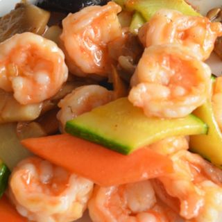 Gamberi misto verdura