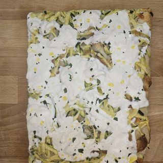 Zucchine e stracciatella  teglia 1/2 per due persone