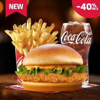 ქათმის ბურგერის კომბო