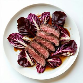 44. Tagliata di manzo con trevisana