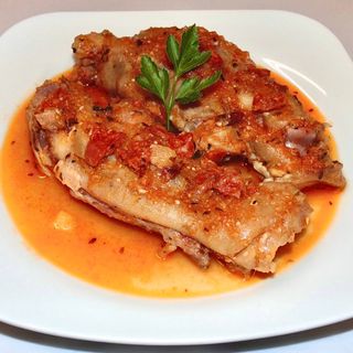 Mano de cerdo en Salsa (con toque picante)