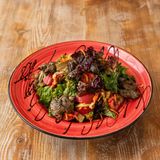 ქათმის ღვიძლის სალათი ცხლად