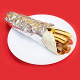 Durum De pollo con todo con patatas