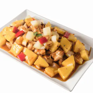 Pollo Salteado Con Piña