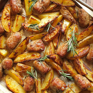Salsicce al forno con Patate