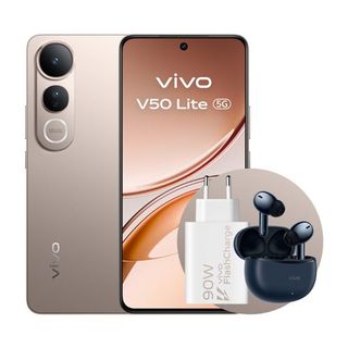 Bundle Vivo V50 Lite 5G 6.77" 256Gb Titanium Gold + Auriculares Noise Cancelling Vivo Tws 3E Con Estuche De Carga + Cargador Vivo 90W Flashcharge - 6932204502117