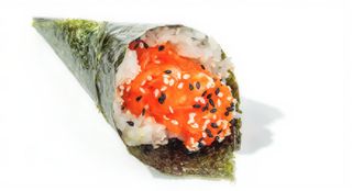 129. Temaki de Salmón Picante (1 Pz.)