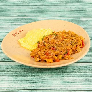 Varză călită cu mămăligă