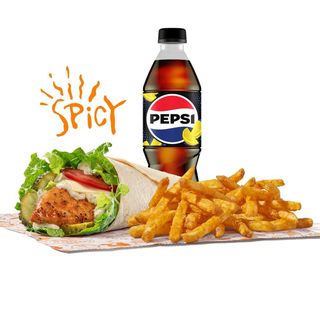 Naked Spicy Chicken Wrap Large Meal