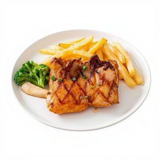 Pechuga de Pollo Plancha con Papas Fritas