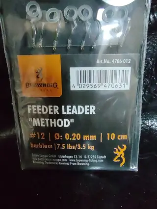 Browning cârlige legate method pe mono 0.20mm Nr 12