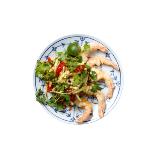 Салат з креветками у манговому соусі (300г)