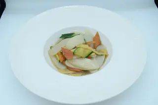 55) Gnocchi di riso con verdura
