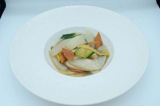 Gnocchi di riso corea saltato con gamberi e verdure