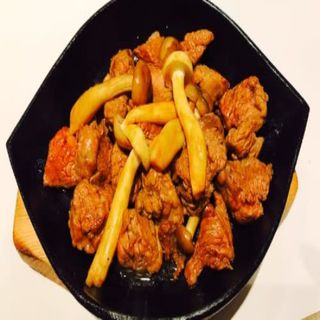 Ternera a la plancha shitake