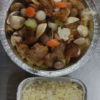 Carne de porco á alentejana p/2 pessoas 