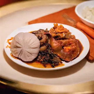 Amala with Beef