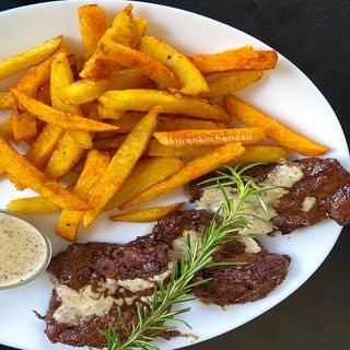 Mustard tenderloin steak