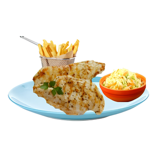Meniu Piept de Pui la grătar+garnitura alegere +salata de varza
