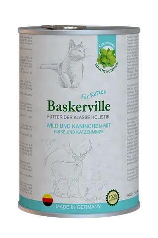 Baskerville KF Holistic оленина з кроликом для котів, 400г