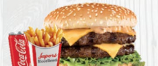 Double beef burger menu