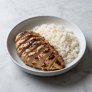 Tagliata di pollo con riso