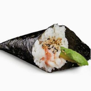 Temaki De Ebi Con Queso Y Aguacate