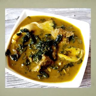 Bitter leaf Soup +swallow+ protein