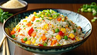 Ryż smażony z kurczakiem chrupiącym