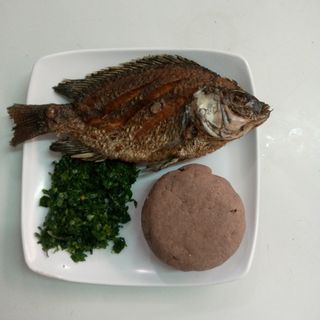 Fish Dry with Brown Ugali