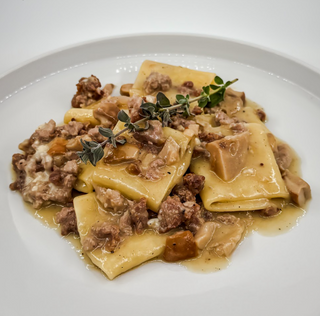 Paccheri salsiccia e porcini