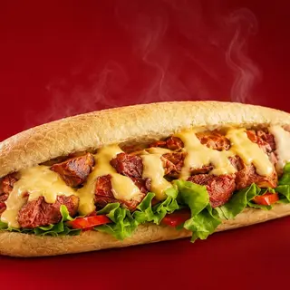 მექსიკური ჰოთ-დოგი  პურში ყველის სოუსით /Mexican hot-dog bread with cheese sauce