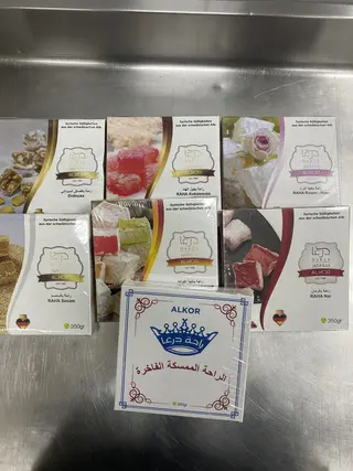Raha Turca sada Cn Sabor de Granada, Rosa, Sésamo, Coco, Cacahuete 300 G