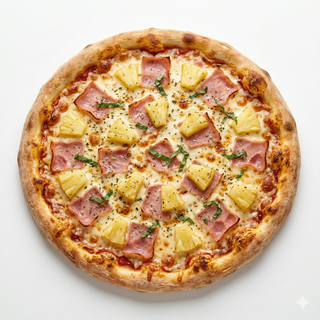 Pizza Mozzarella Con Jamón Y Piña (24 Cm.)