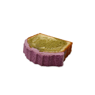 Chec cu matcha, cu glazură cu aromă de ube