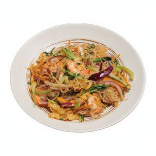 Fideo de arroz con langostino