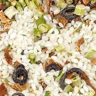 Risotto Rebozuelos, Espárragos Y Aceitunas Negras (500 Gr Aprox)