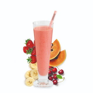 ZUMO DE FRESA ,CEREZA PLATANO Y PAPAYA